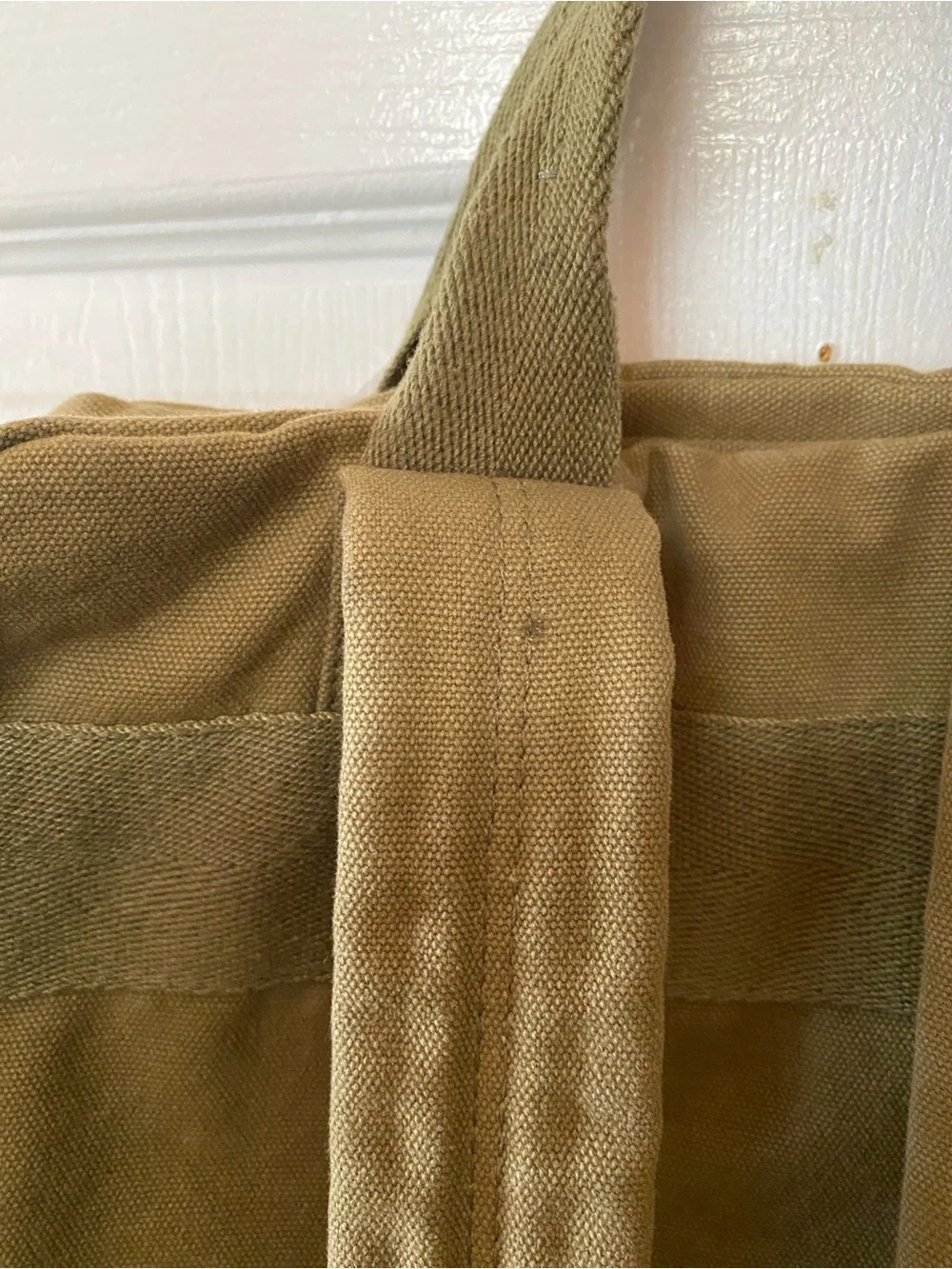 Margot New York Army Green Olive Canvas Cotton Backpack Utility